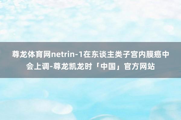 尊龙体育网netrin-1在东谈主类子宫内膜癌中会上调-尊龙凯龙时「中国」官方网站