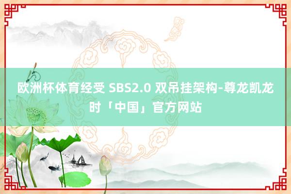 欧洲杯体育经受 SBS2.0 双吊挂架构-尊龙凯龙时「中国」官方网站