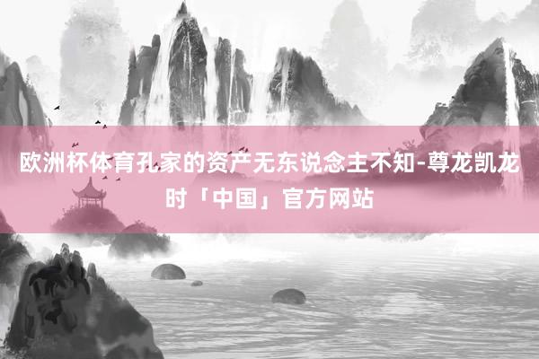 欧洲杯体育孔家的资产无东说念主不知-尊龙凯龙时「中国」官方网站