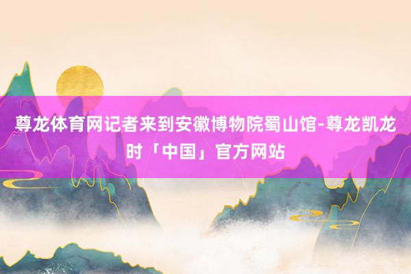 尊龙体育网记者来到安徽博物院蜀山馆-尊龙凯龙时「中国」官方网站