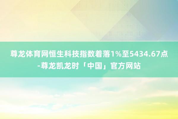 尊龙体育网恒生科技指数着落1%至5434.67点-尊龙凯龙时「中国」官方网站