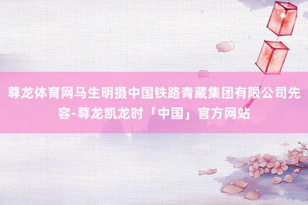 尊龙体育网马生明摄中国铁路青藏集团有限公司先容-尊龙凯龙时「中国」官方网站